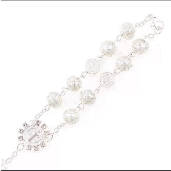 Catholic Religious Bead Cross Bracelets Rosary Sacred Heart of Mary New - Picture 7 of 12